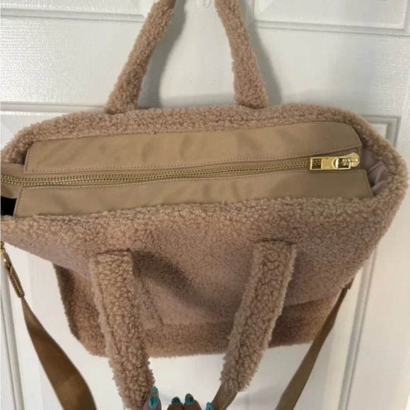 STONEY CLOVER LANE Cozy Teddy Tan Tote Bag! - Picture 6 of 7